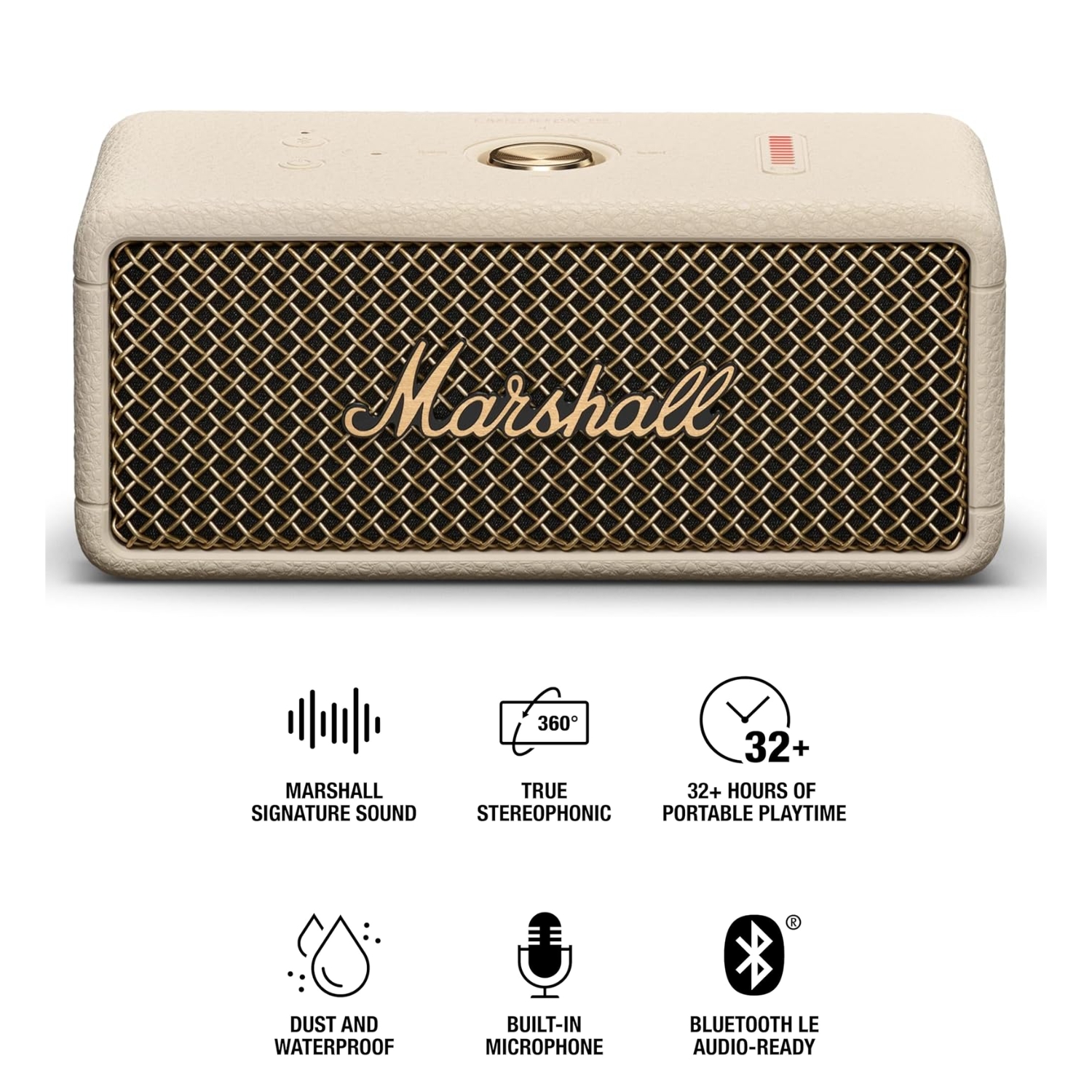 PARLANTE BLUETOOTH PORTATIL MARSHALL EMBERTON III IP67 32HRS CREMA - 2