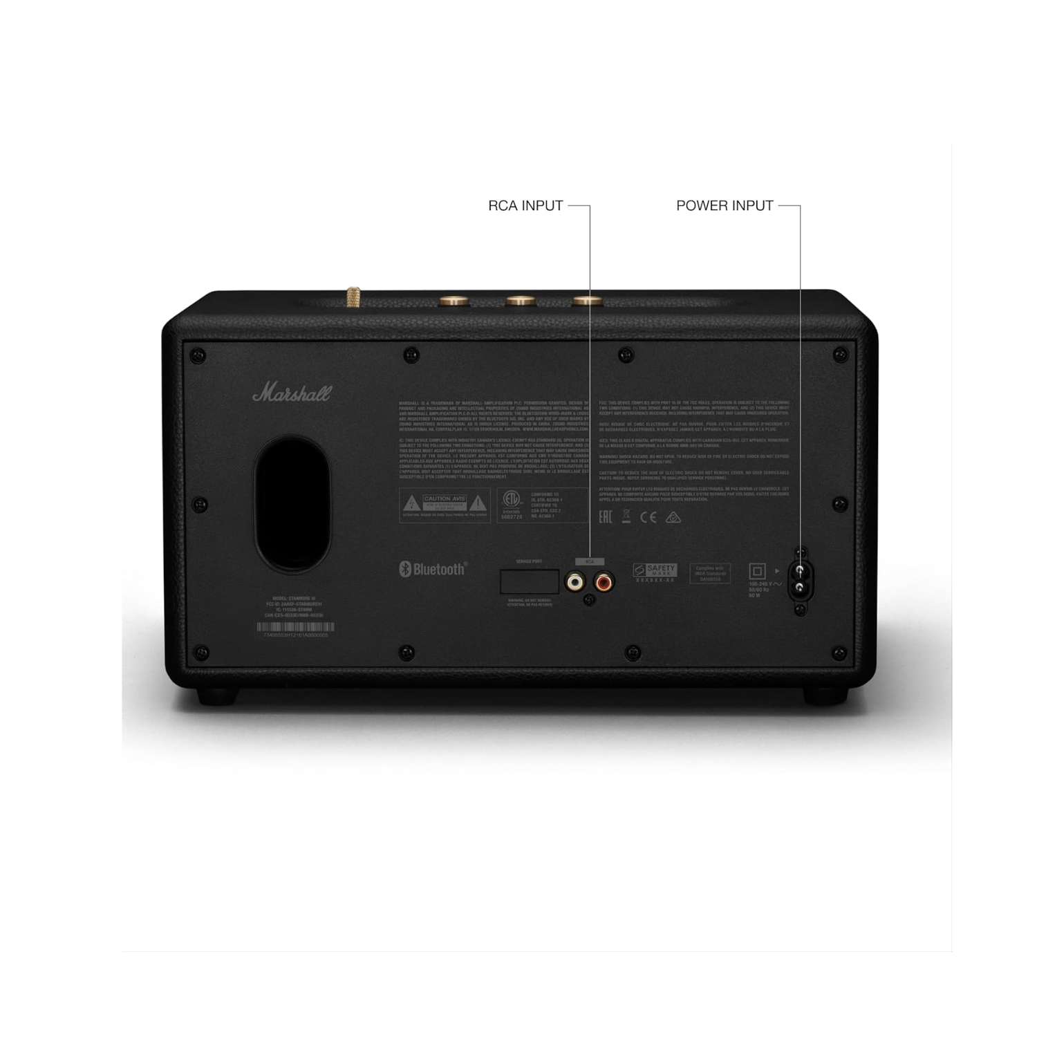 PARLANTE BLUETOOTH MARSHALL STANMORE III BT5.2 80 WATTS RCA NEGRO - 5