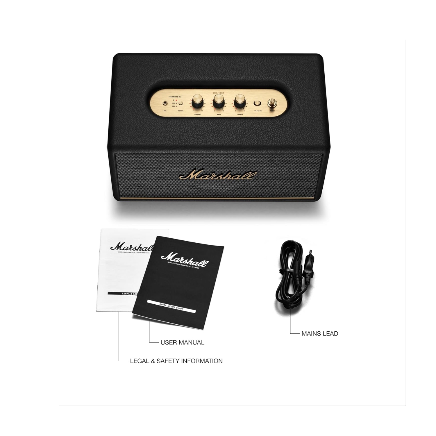 PARLANTE BLUETOOTH MARSHALL STANMORE III BT5.2 80 WATTS RCA NEGRO - 6