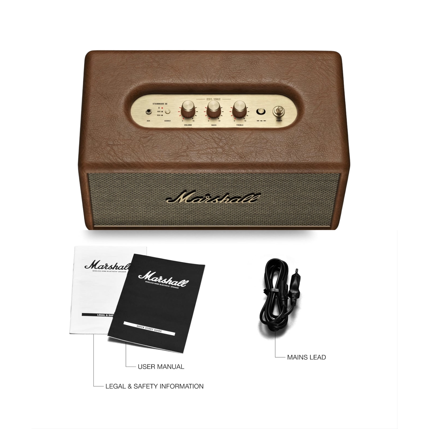 PARLANTE BLUETOOTH MARSHALL STANMORE III BT5.2 80 WATTS RCA CAFÉ - 6