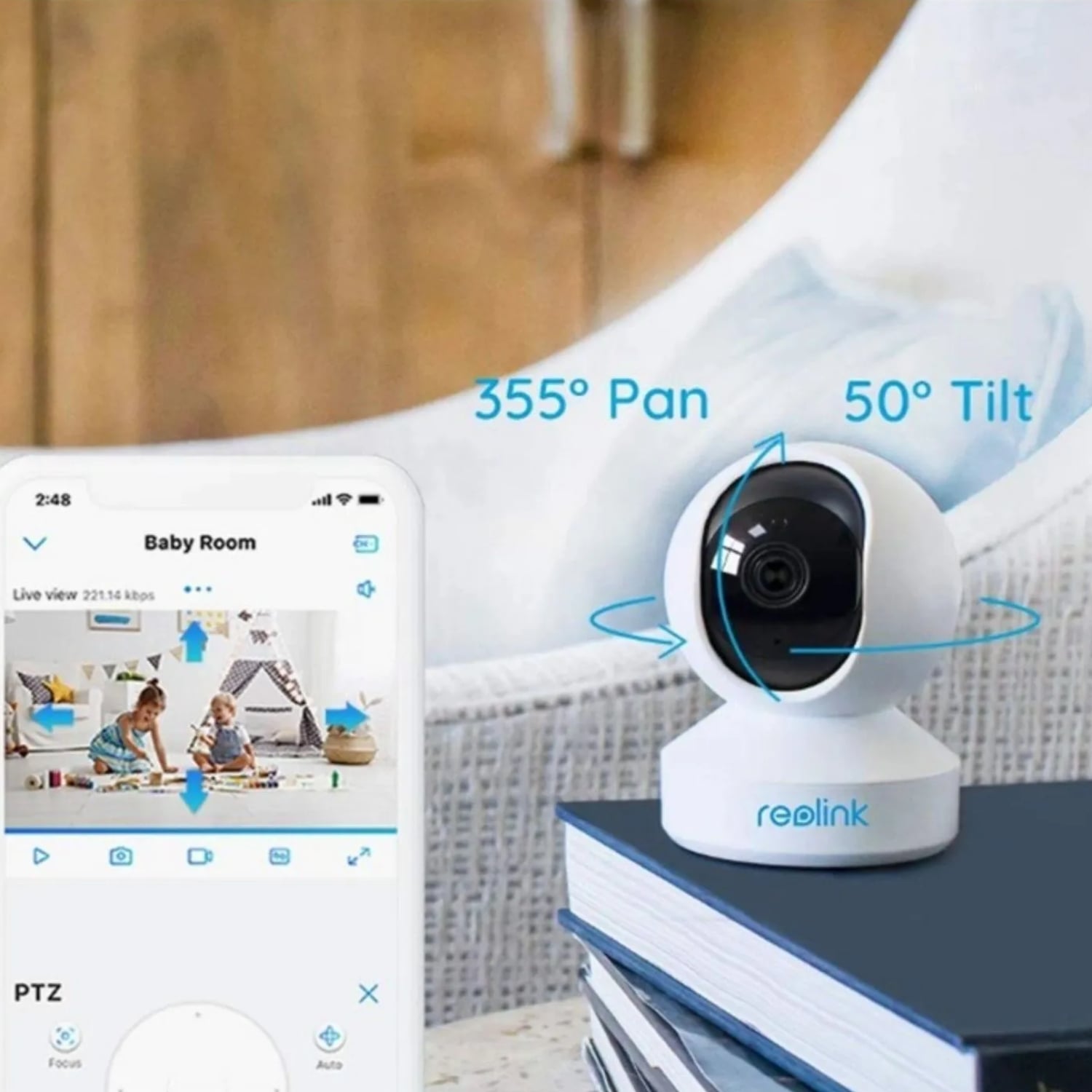 CÁMARA DE SEGURIDAD WIFI REOLINK E1 3MP SUPER HD BLANCO - 2