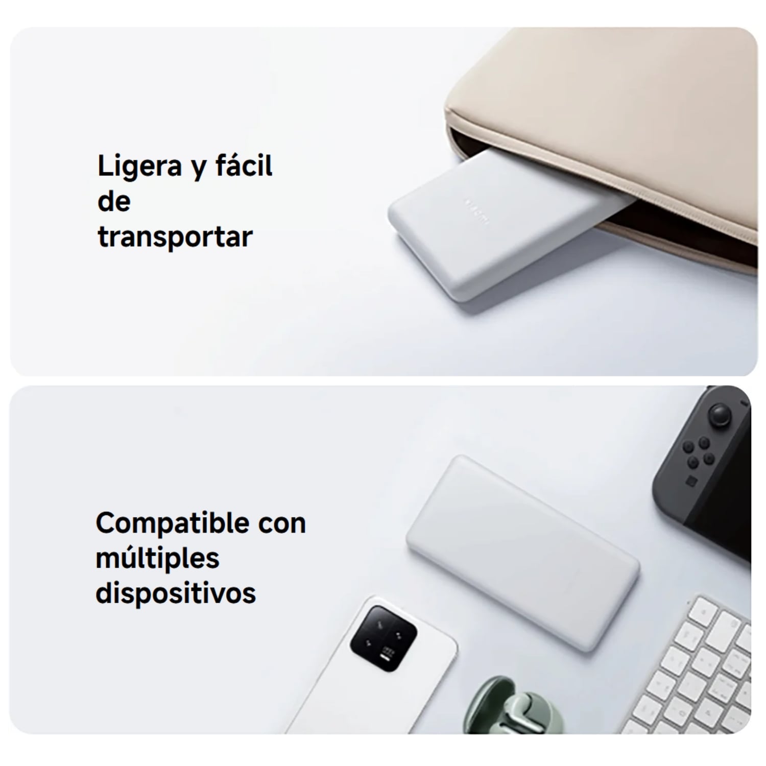 POWER BANK XIAOMI 10000 MAH 22.5W LITE BLANCO - 5