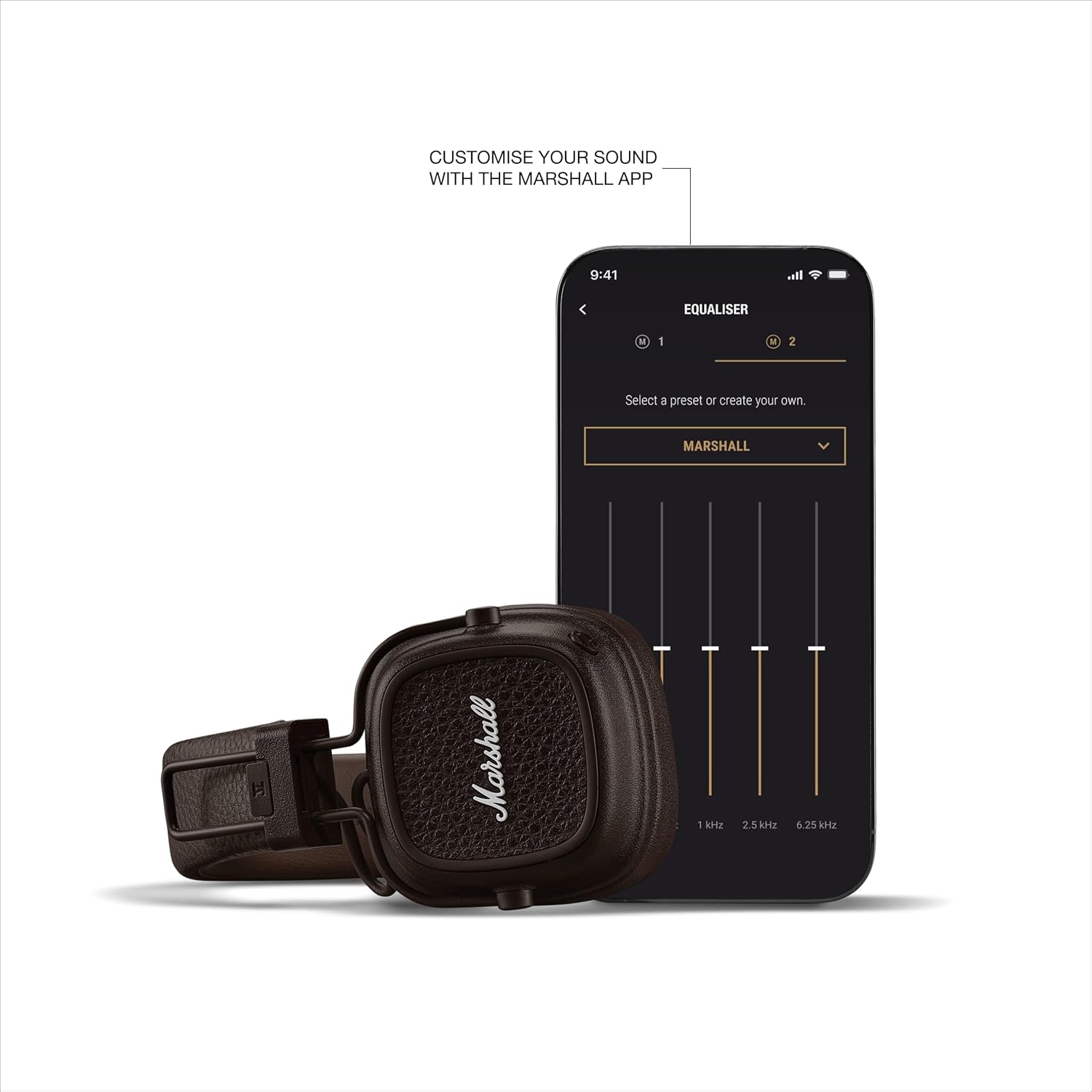 AUDÍFONOS BLUETOOTH MARSHALL MAJOR V ON-EAR WIRELESS 100HRS CAFÉ - 5