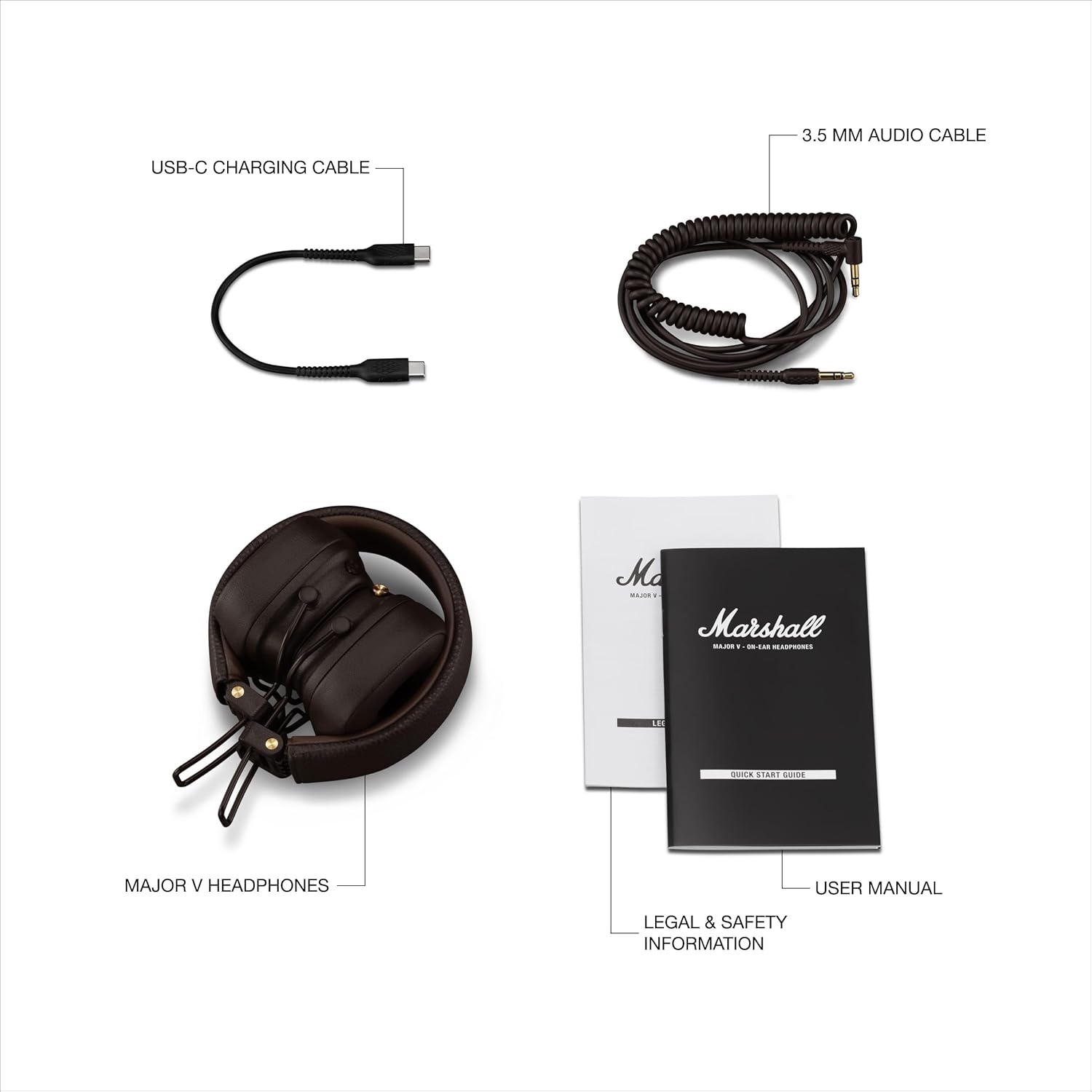 AUDÍFONOS BLUETOOTH MARSHALL MAJOR V ON-EAR WIRELESS 100HRS CAFÉ - 6
