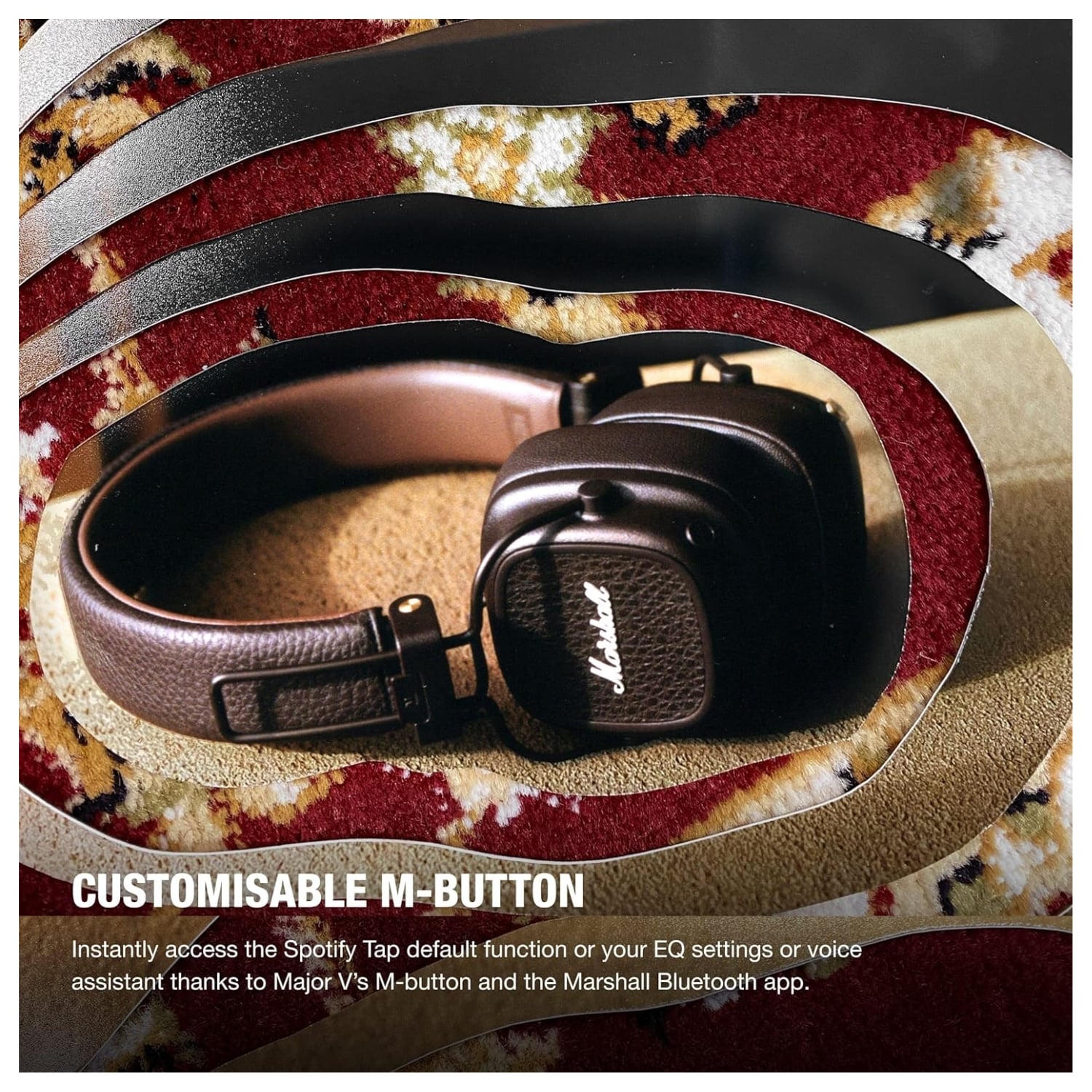 AUDÍFONOS BLUETOOTH MARSHALL MAJOR V ON-EAR WIRELESS 100HRS CAFÉ - 8