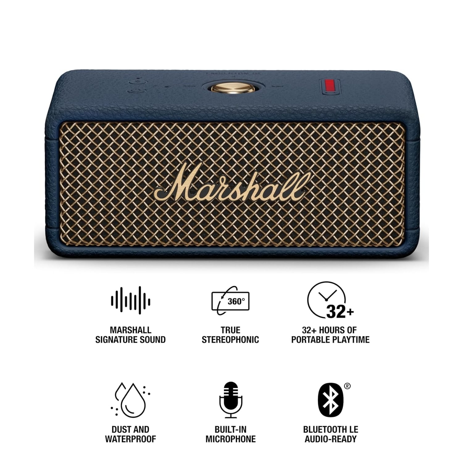 PARLANTE BLUETOOTH PORTATIL MARSHALL EMBERTON III IP67 32HRS AZUL - 2