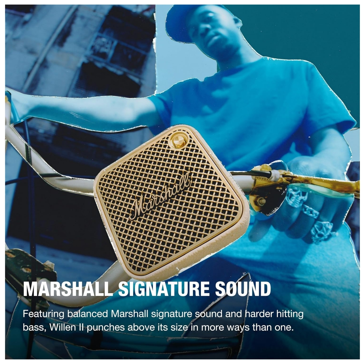 PARLANTE BLUETOOTH PORTATIL MARSHALL WILLEN II IP67 17HRS CREMA - 10
