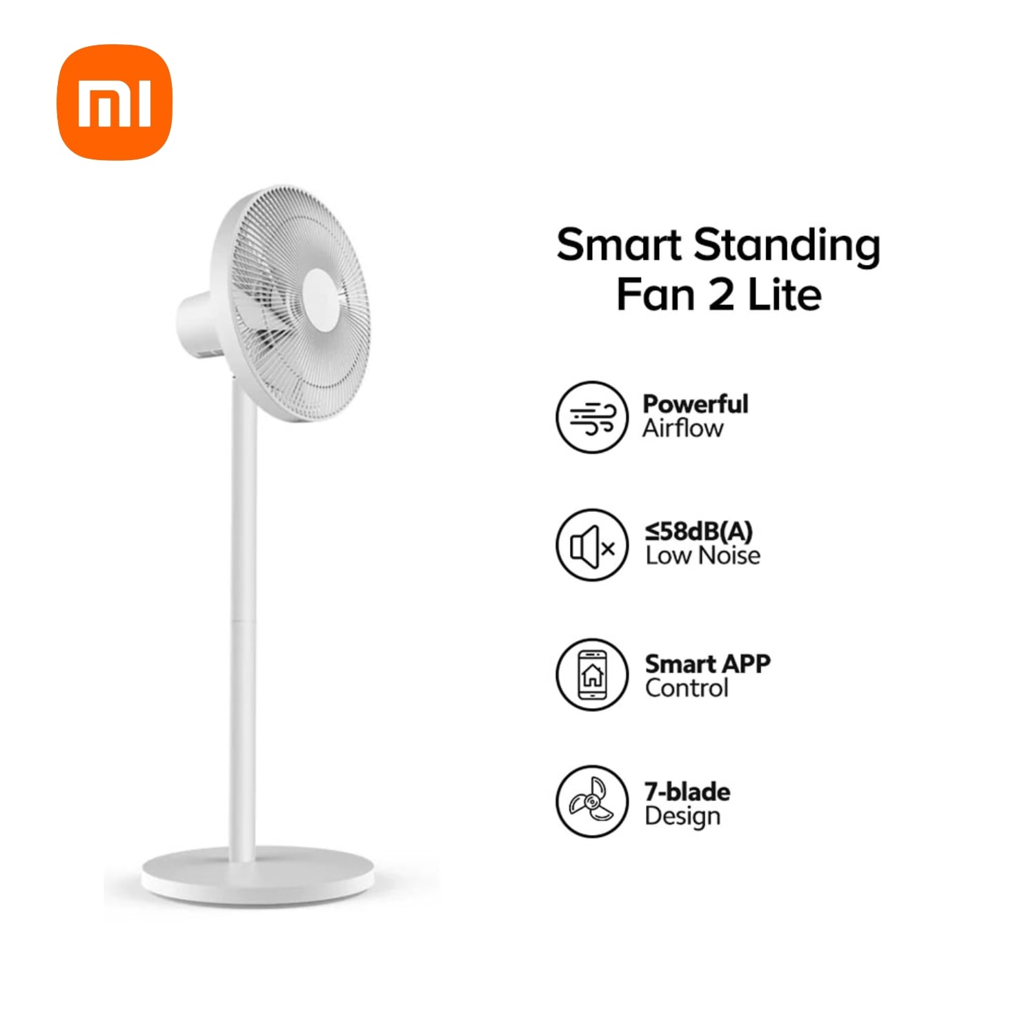 VENTILADOR XIAOMI MI SMART STANDING FAN 2 LITE - 5