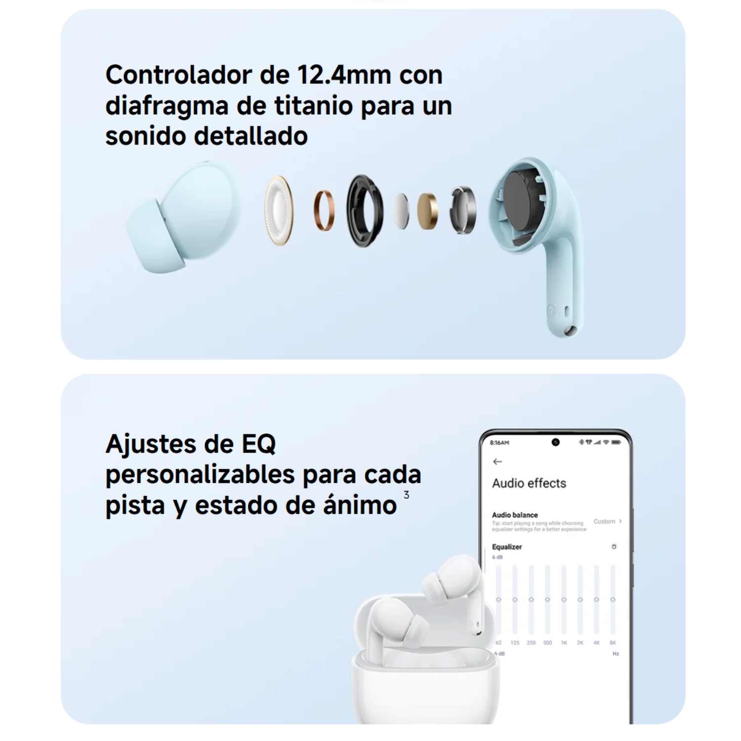 AUDIFONOS BLUETOOTH REDMI BUDS 8 LITE NEGRO - 5