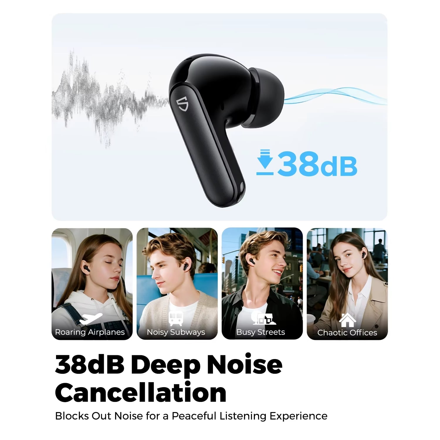 Audifono Soundpeats Q3 pro Negro Cancelacion de Ruido 42hrs - 4