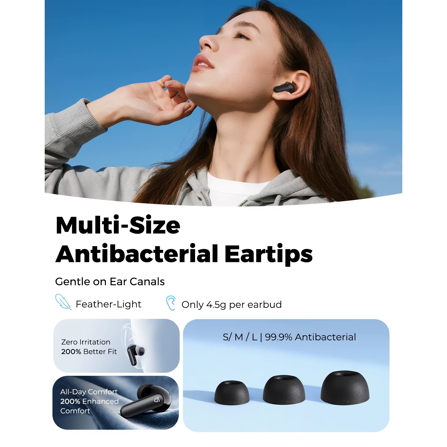 Audifono Soundpeats Q3 pro Negro Cancelacion de Ruido 42hrs - 8