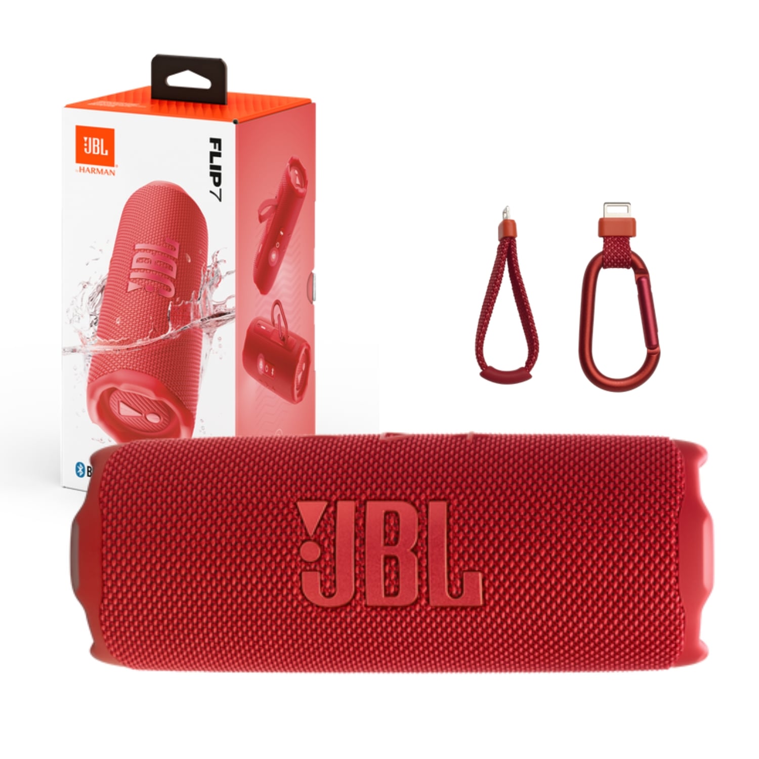 PARLANTE BLUETOOTH PORTÁTIL JBL FLIP 7 ROJO CON AI SOUND BOOST - 1