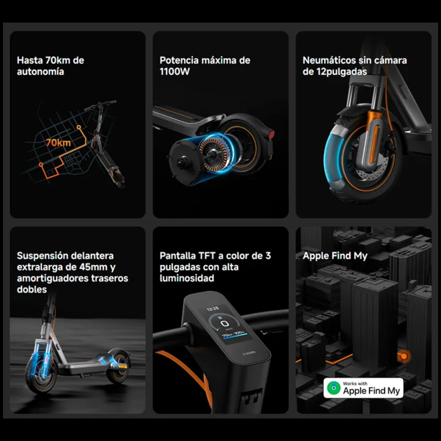 SCOOTER XIAOMI ELECTRIC SCOOTER 6 MAX NEGRO GL - 5