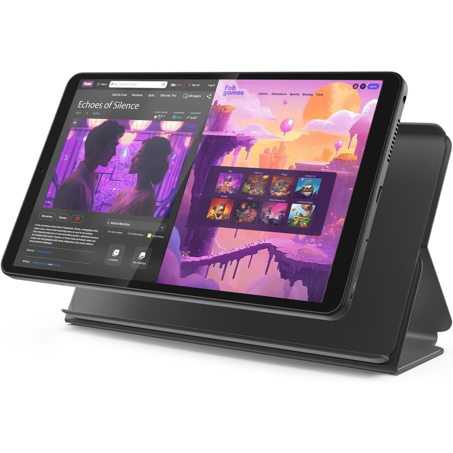 TABLET LENOVO TAB ONE 8.7' 4GB 128GB LUNA GREY + FOLIO CASE - 3