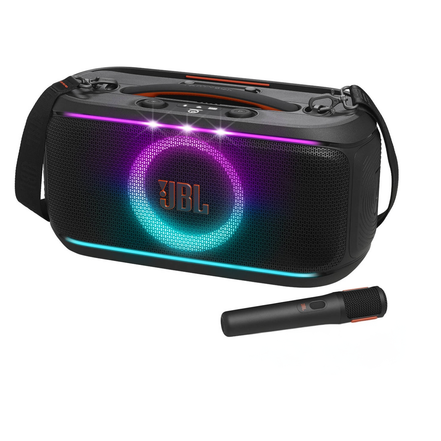 PARLANTE BLUETOOTH JBL PARTYBOX ON THE GO 2 100W IPX4 NEGRO CON MICRÓFONO - 2