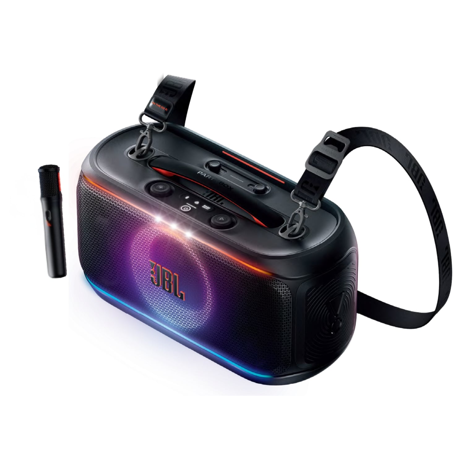 PARLANTE BLUETOOTH JBL PARTYBOX ON THE GO 2 100W IPX4 NEGRO CON MICRÓFONO - 3