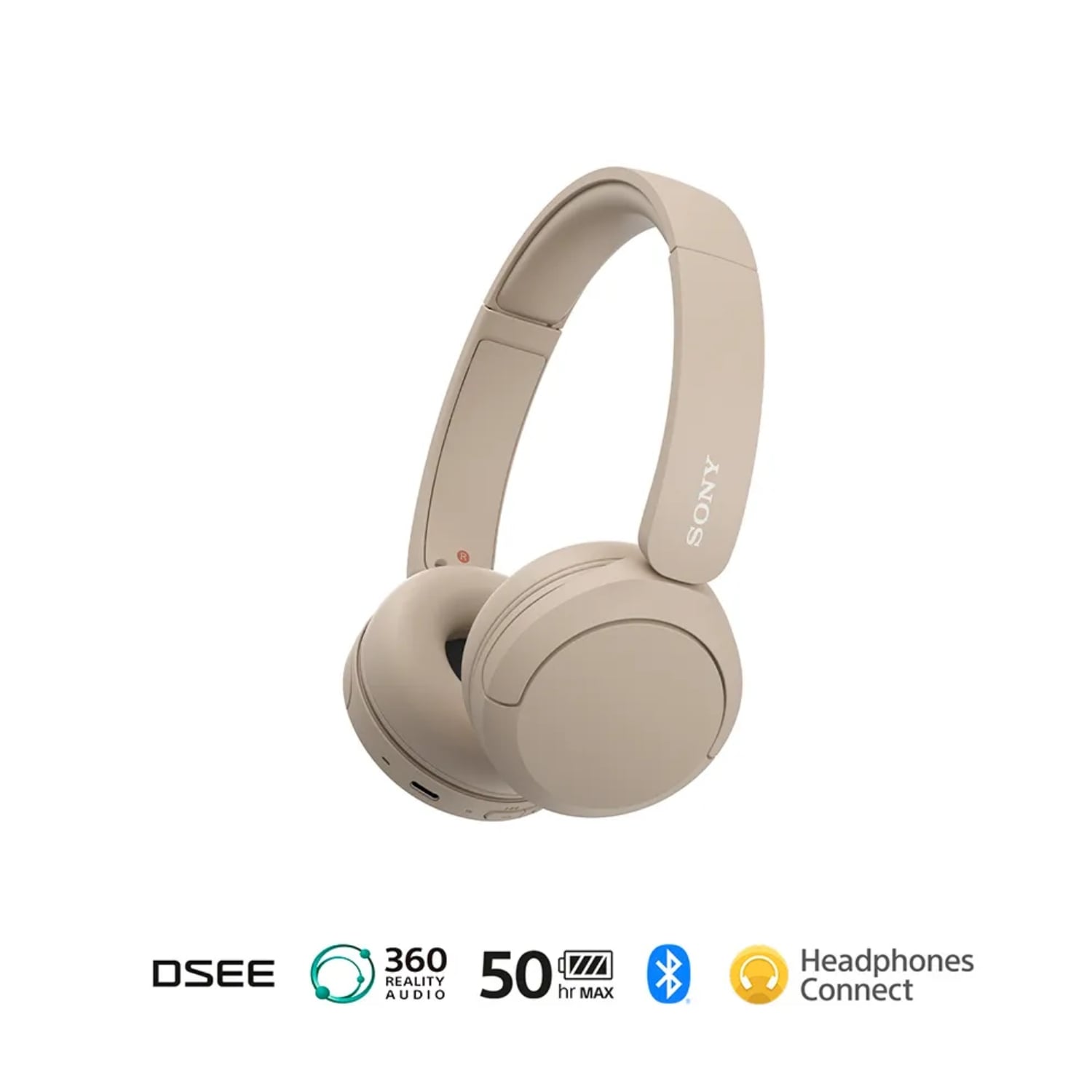 AUDIFONOS BLUETOOTH ON EAR SONY WH-CH520 50HRS BEIGE - 2