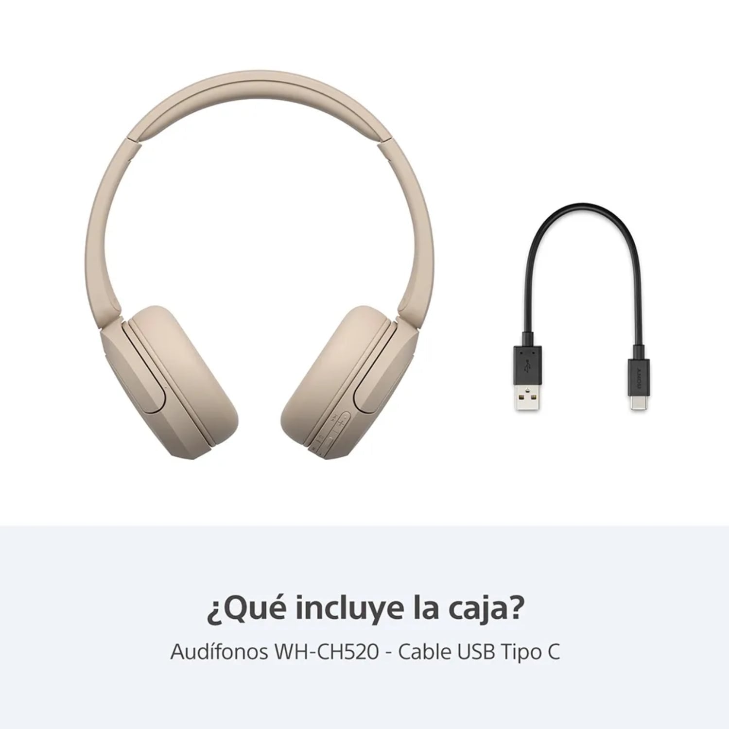 AUDIFONOS BLUETOOTH ON EAR SONY WH-CH520 50HRS BEIGE - 3