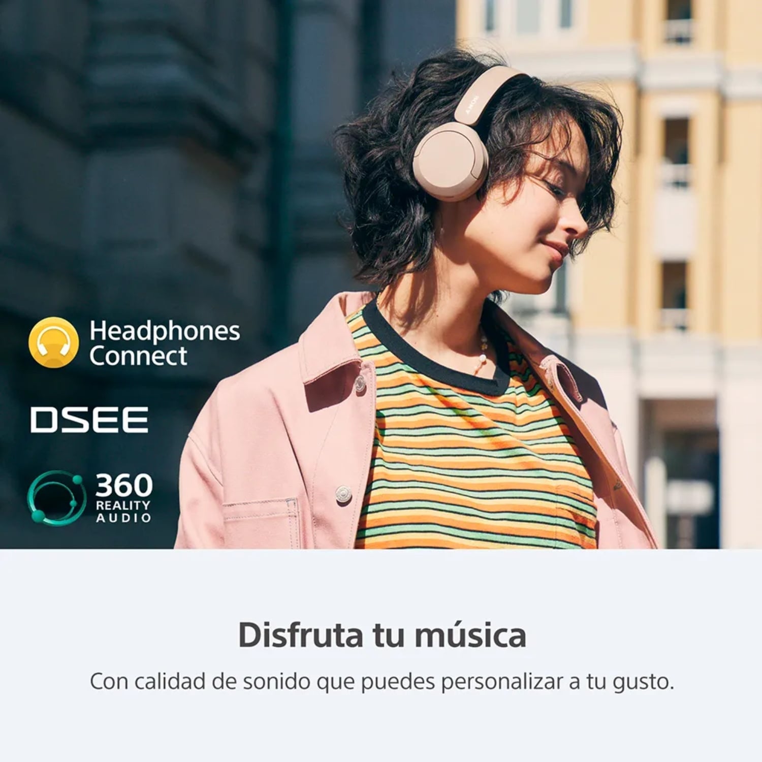 AUDIFONOS BLUETOOTH ON EAR SONY WH-CH520 50HRS BEIGE - 4