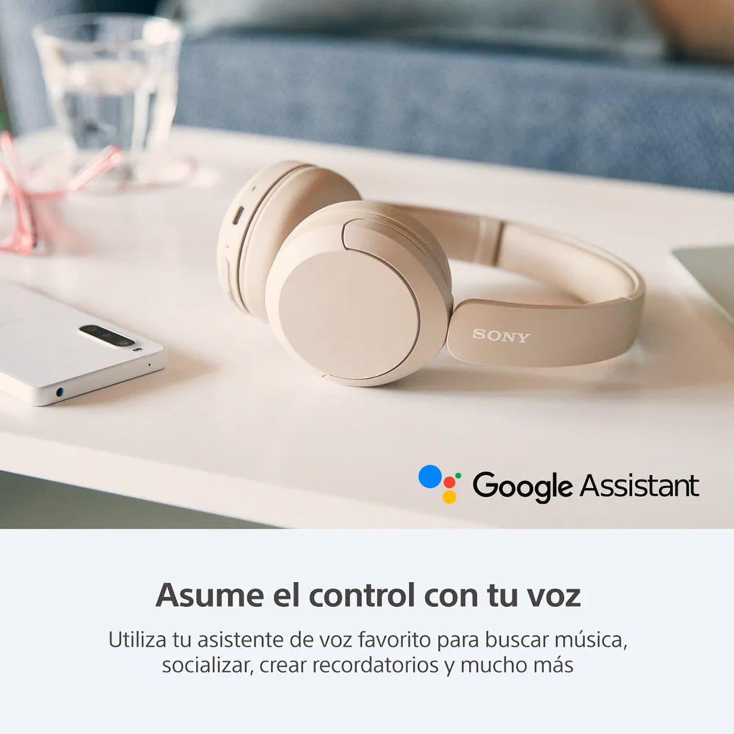 AUDIFONOS BLUETOOTH ON EAR SONY WH-CH520 50HRS BEIGE - 6
