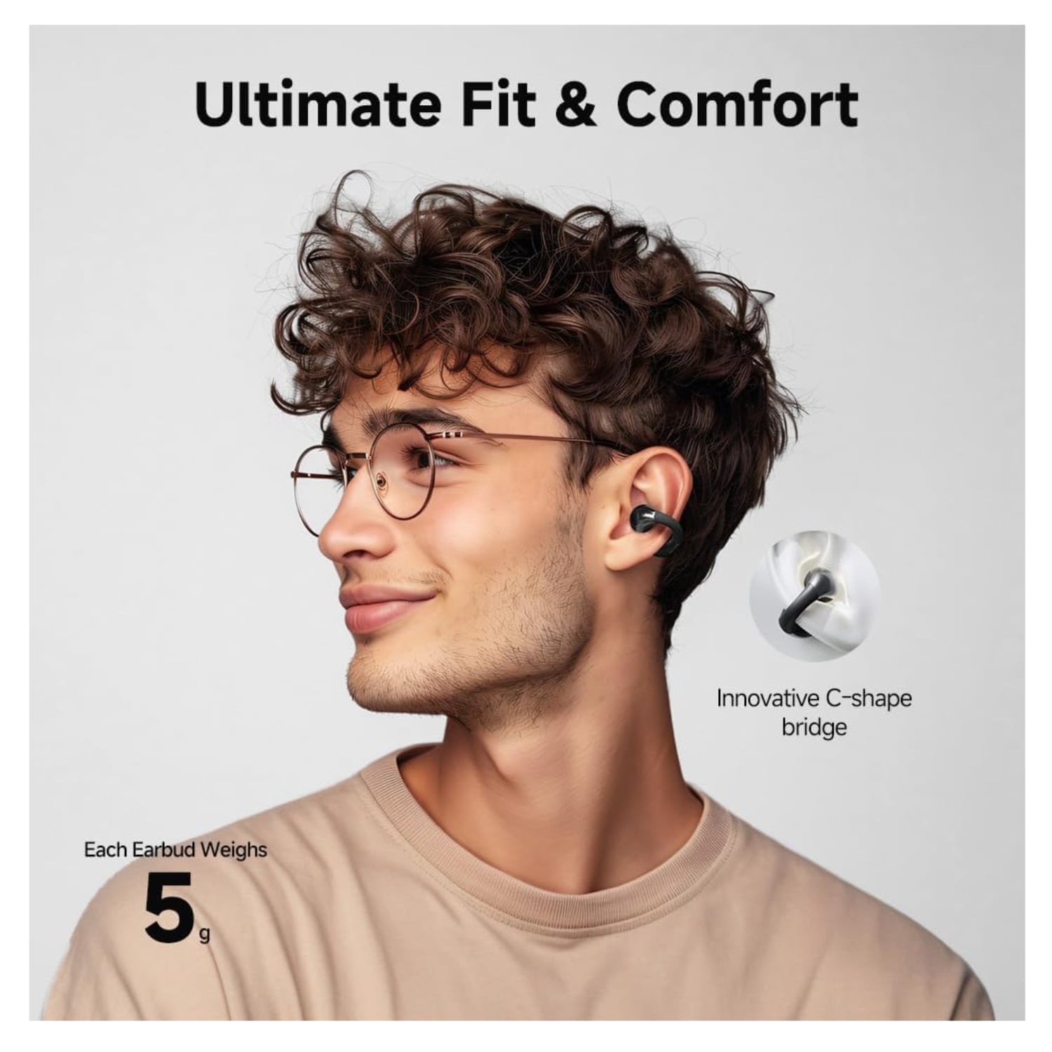 AUDÍFONO QCY CROSSKY C30 NEGRO 25H BLUETOOTH MICRÓFONO ENC - 2