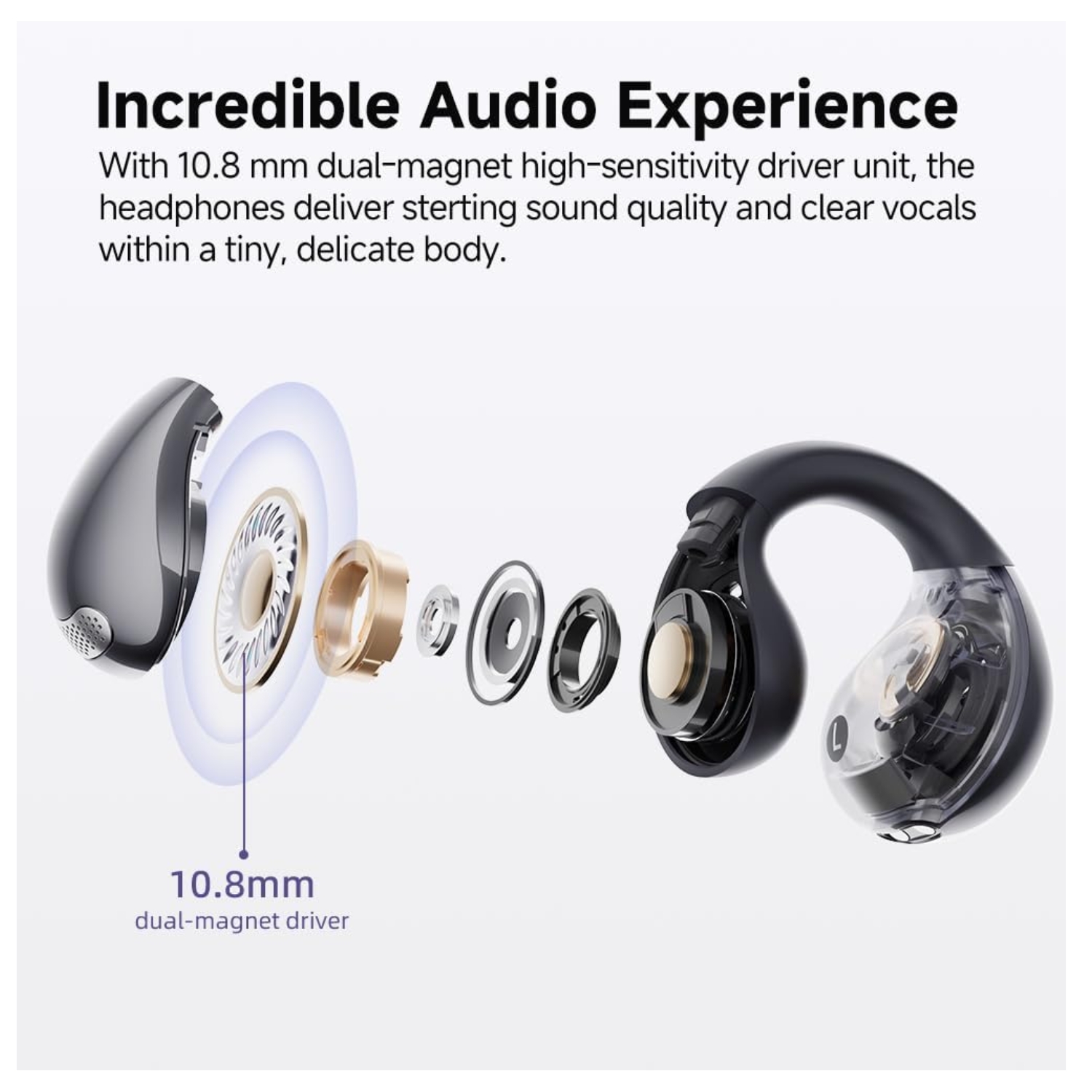 AUDÍFONO QCY CROSSKY C30 NEGRO 25H BLUETOOTH MICRÓFONO ENC - 3