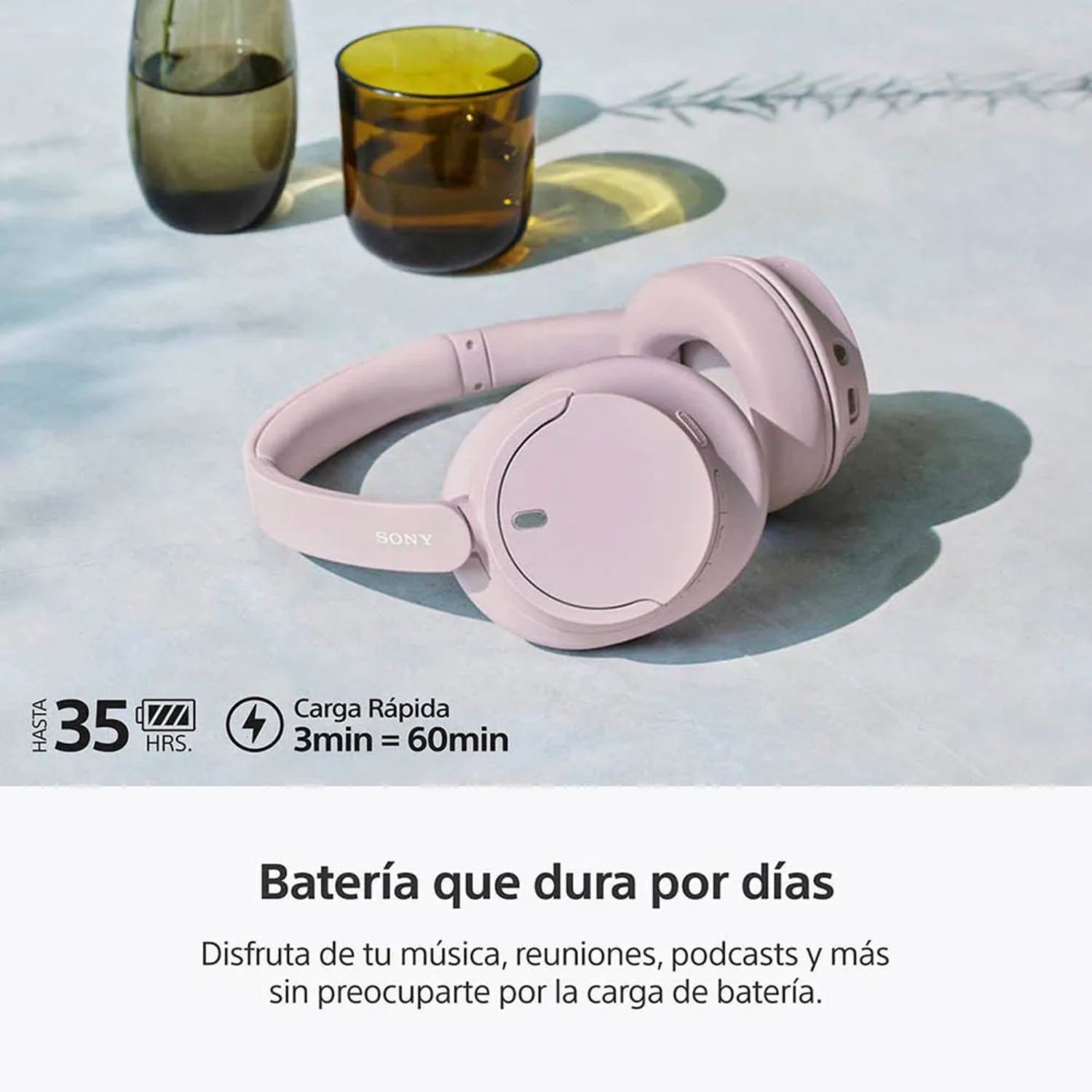 AUDIFONOS SONY WH-CH720 BLUETOOTH 35HRS ROSADO - 5
