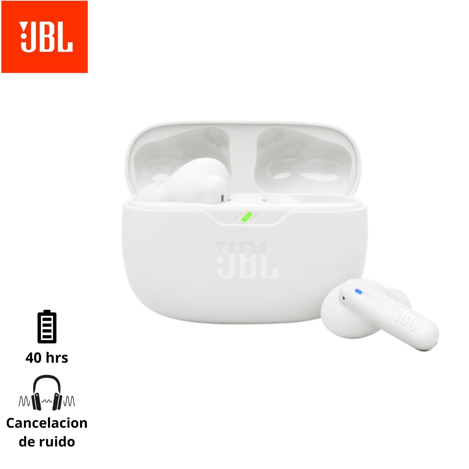 AUDIFONO INALAMBRICO JBL WAVE BEAM 2 BLANCO - 2
