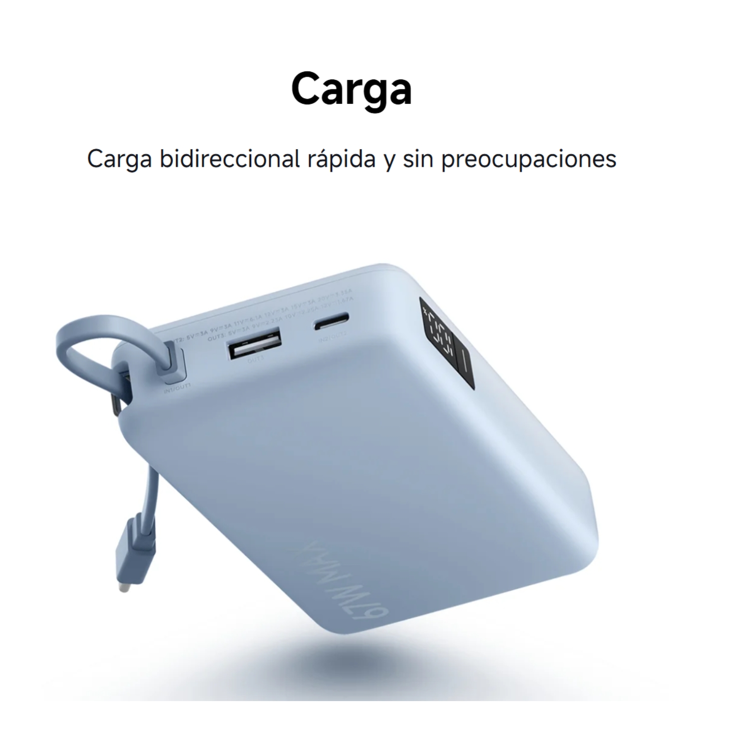 XIAOMI POWER BANK 20000MAH 67W AZUL PARA CELULAR Y LAPTOP - 6