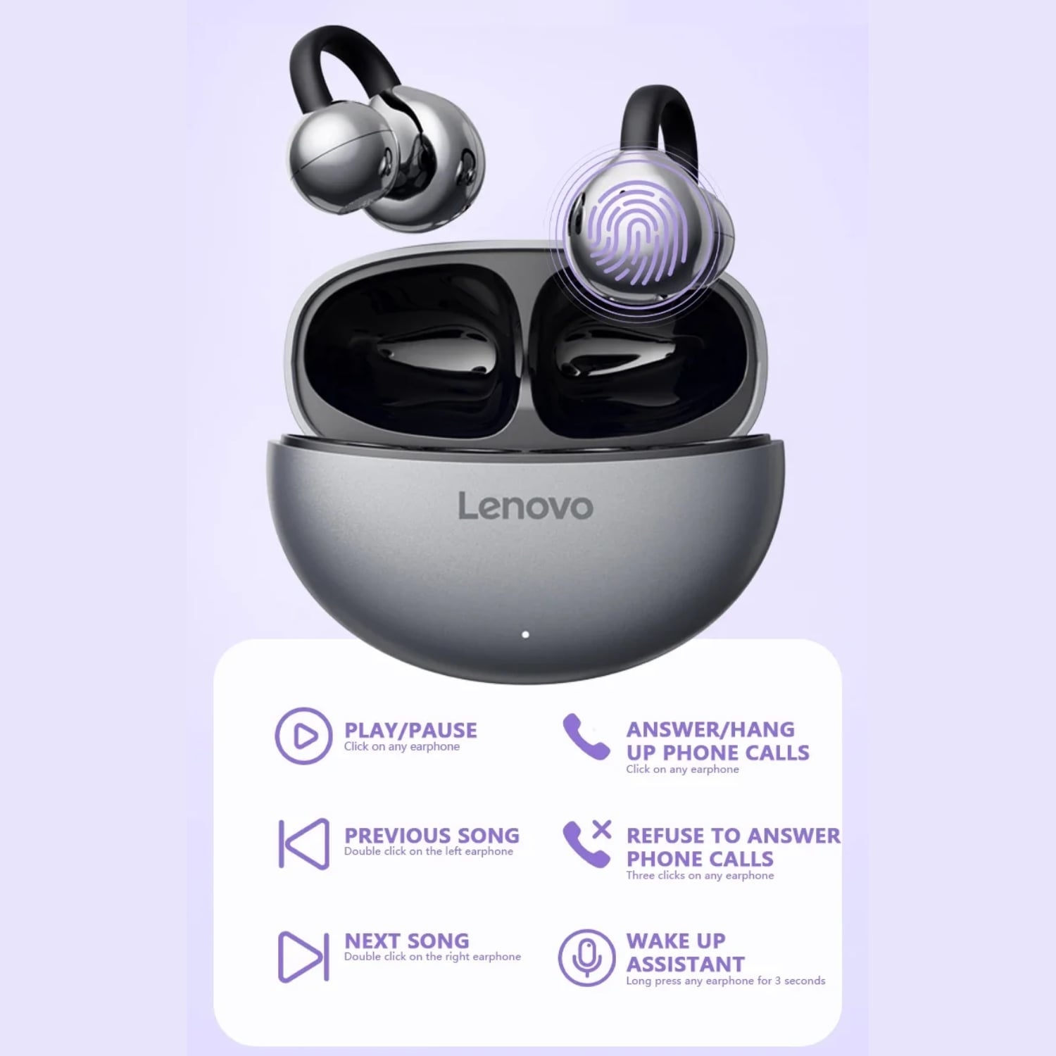 AUDÍFONO LENOVO TA410 CLIP EAR 24H - 6