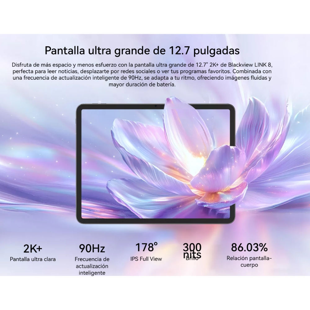 TABLET BLACKVIEW LINK 8 WIFI 12.7” 256GB AZUL 6GB RAM 8400 MAH - 5