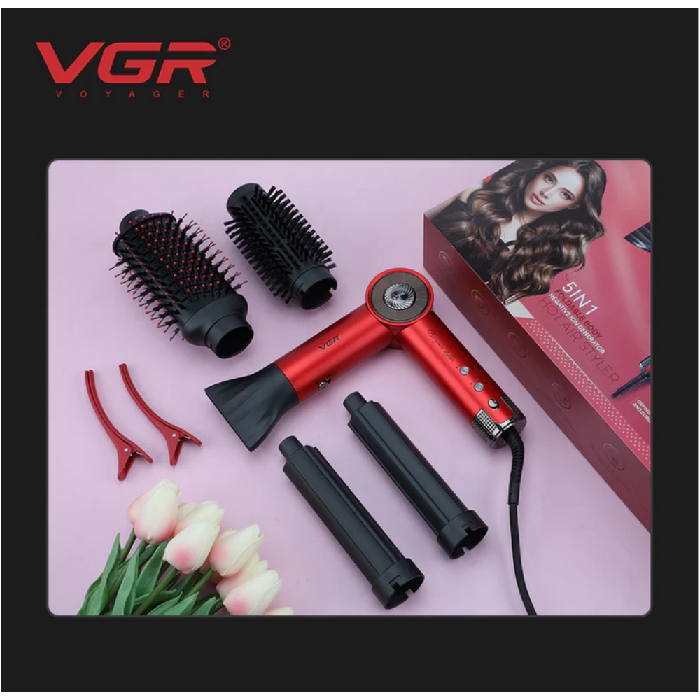 CEPILLO MULTISTYLER VGR VOYAGER V-483 PROFESIONAL 5 EN 1 NEGRO - 2