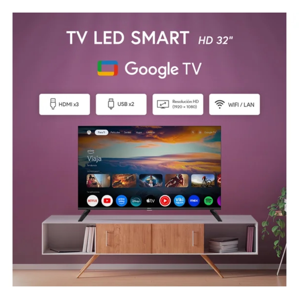 TELEVISOR MIRAY GOOGLE TV LED HD 32' MS32-E2000GBT - 6