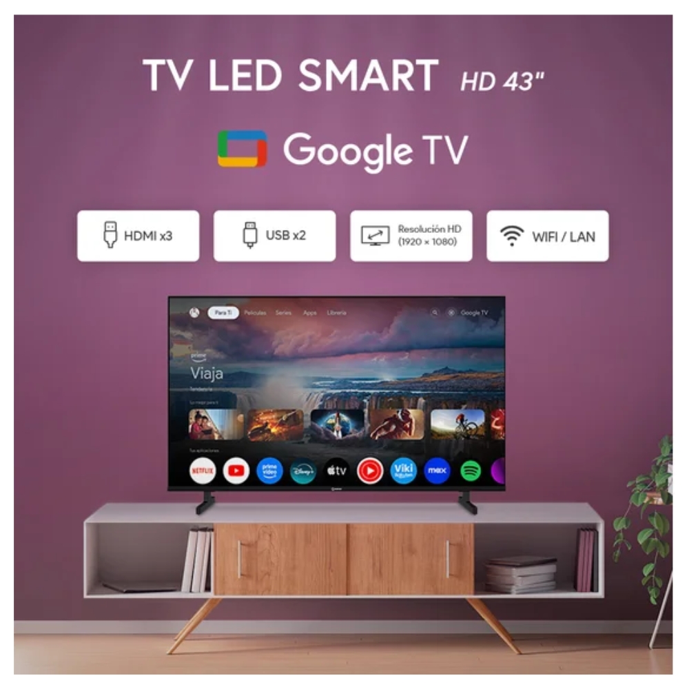 TELEVISOR MIRAY GOOGLE TV LED FHD 43' MS43-E2000GBT - 7