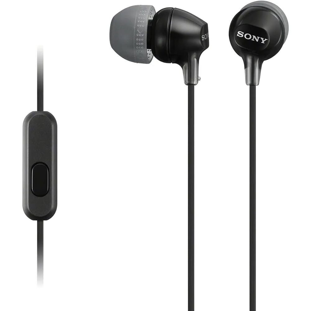 AUDÍFONO SONY EX15AP CON MICRÓFONO NEGRO - 1