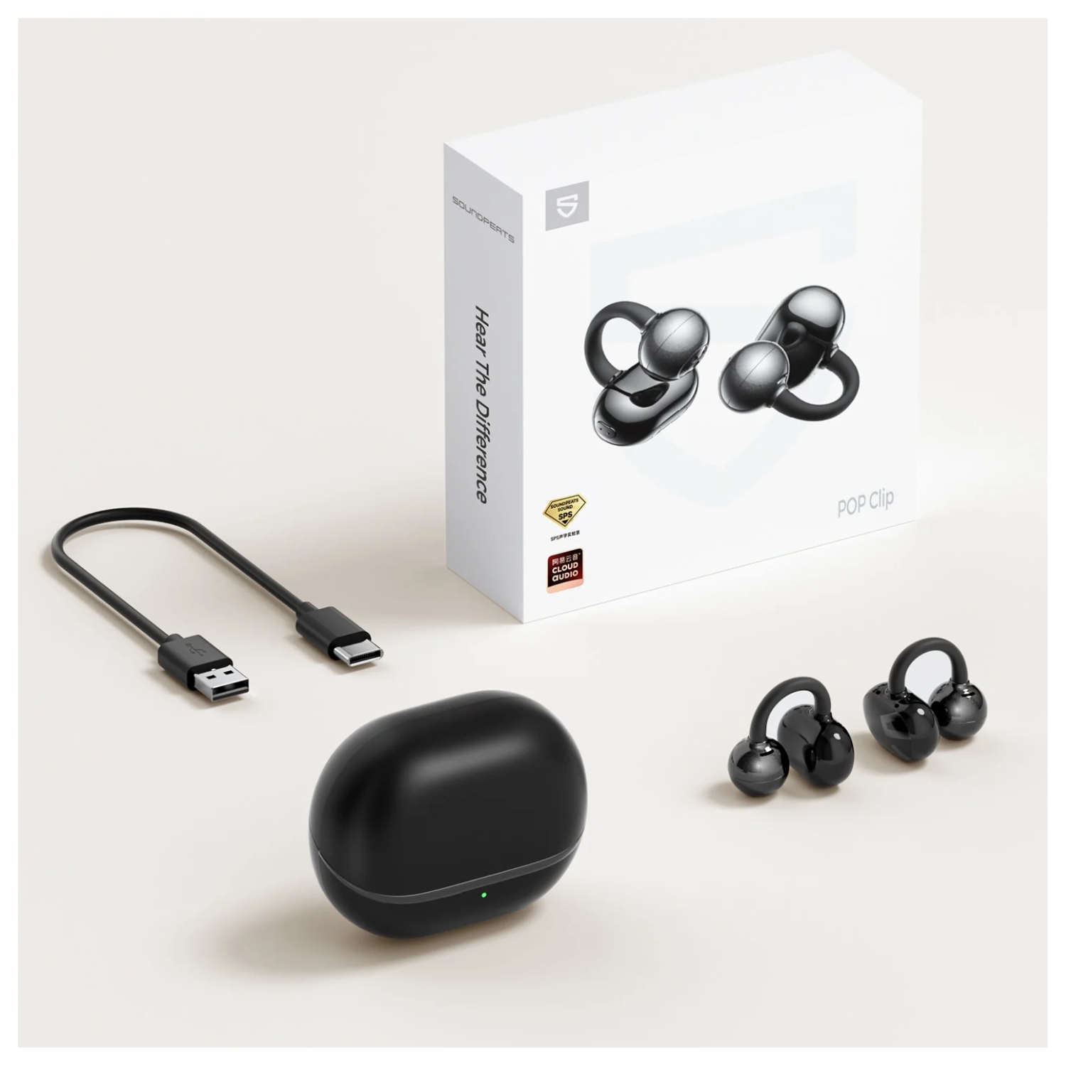 AUDÍFONO SOUNDPEATS POP CLIP PURPURA 30H CON CANCELACION DE RUIDO ENC IPX4 - 10