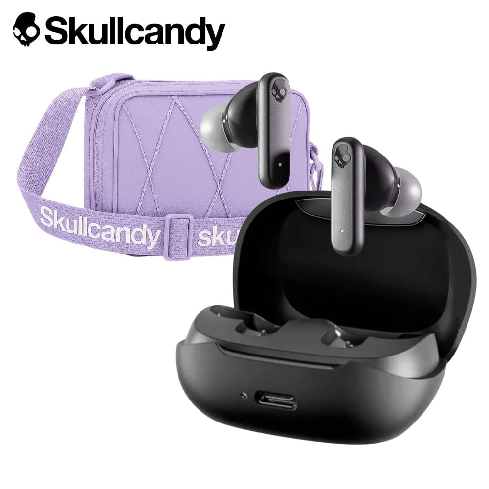 AUDIFONO SKULLCANDY SMOKIN BUDS + SIDBAG MORRAL LILA - 1