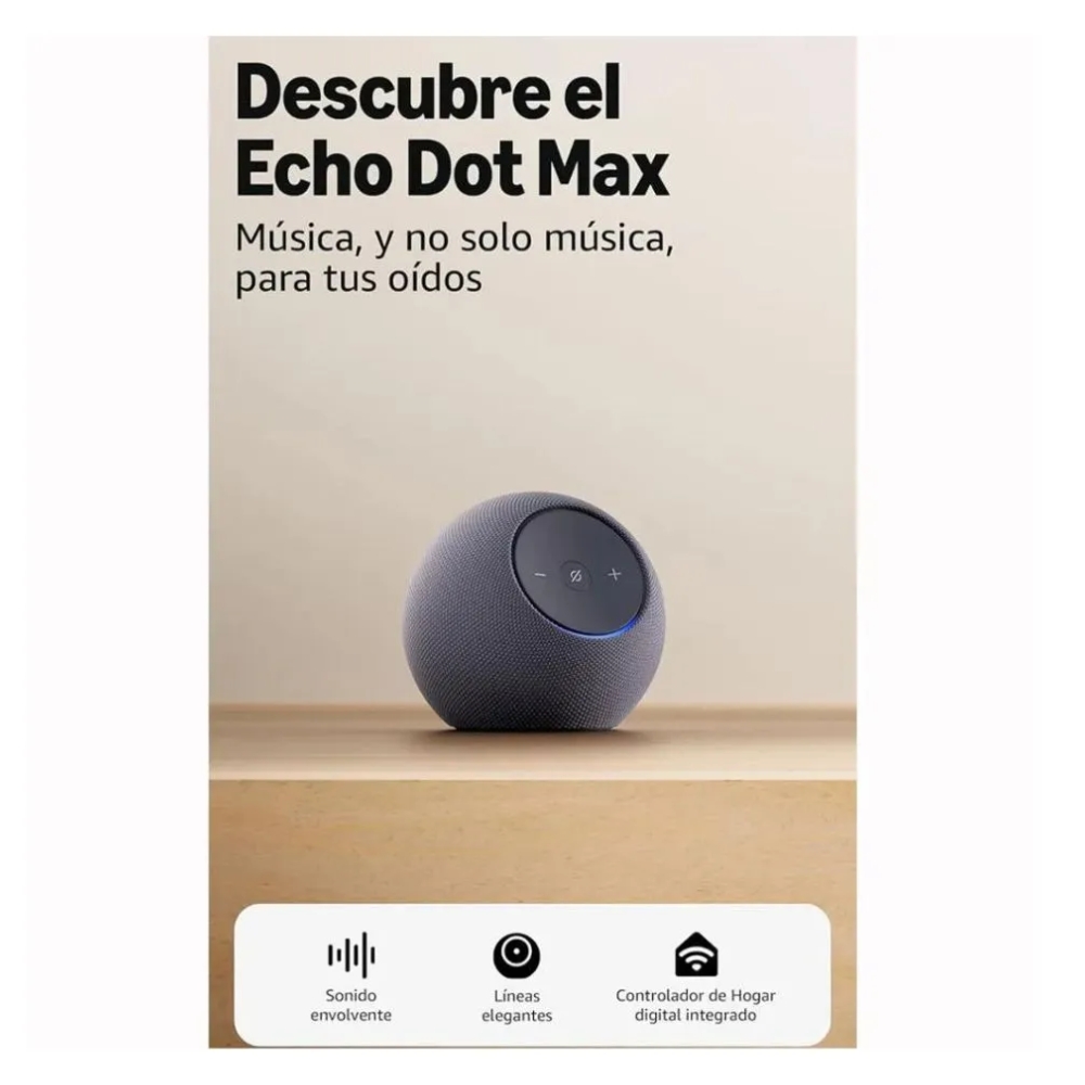 PARLANTE INTELIGENTE AMAZON ECHO DOT MAX CON ALEXA INTEGRADA AZUL - 4