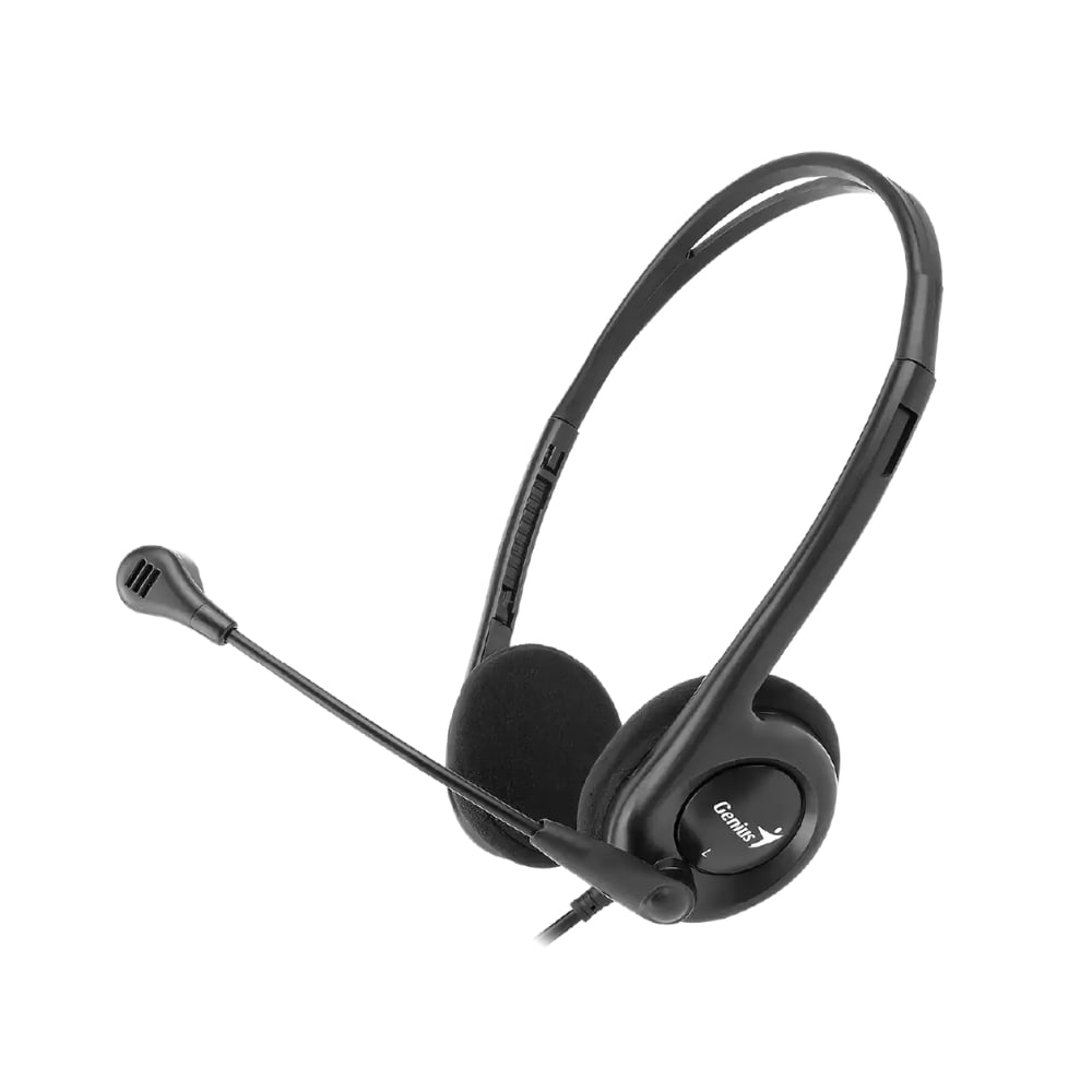 AURICULARES CON MICRÓFONO GENIUS HS-200C, CON CONECTOR DUAL DE 3.5MM NEGRO - 2