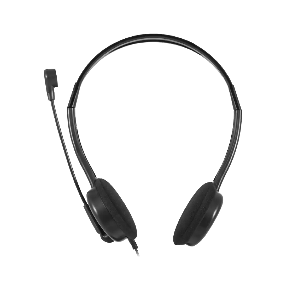 AURICULARES CON MICRÓFONO GENIUS HS-200C, CON CONECTOR DUAL DE 3.5MM NEGRO - 3