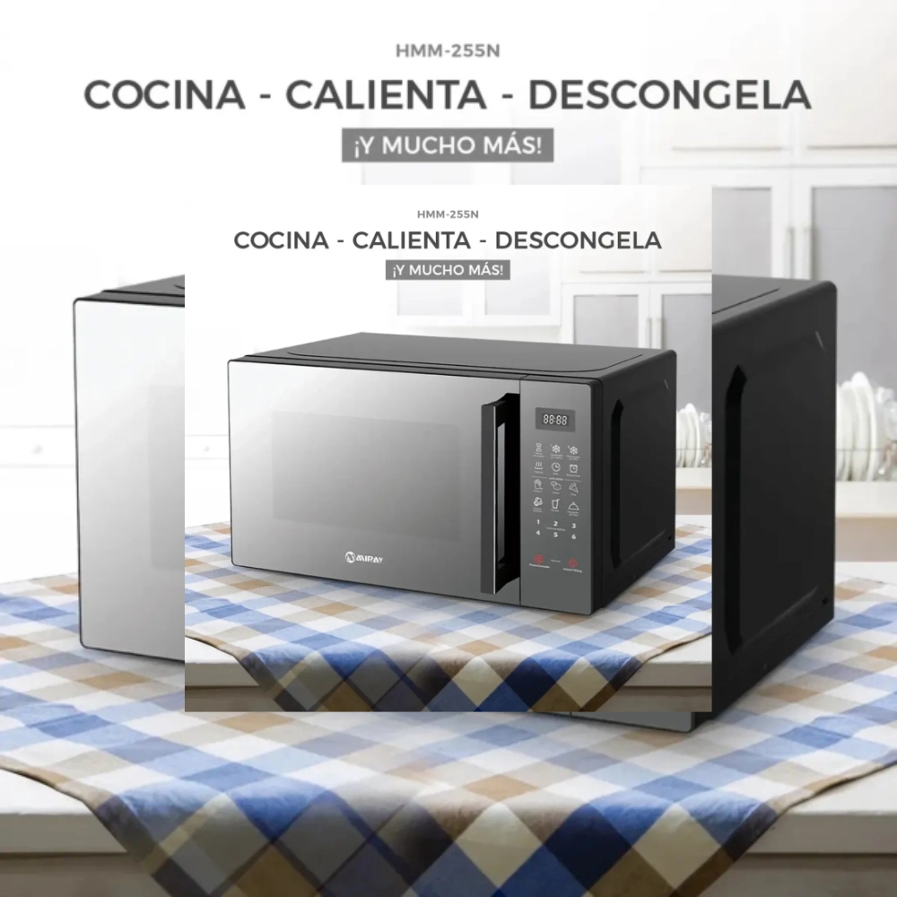 HORNO MICROONDAS MIRAY HMM-255N 25L - 4