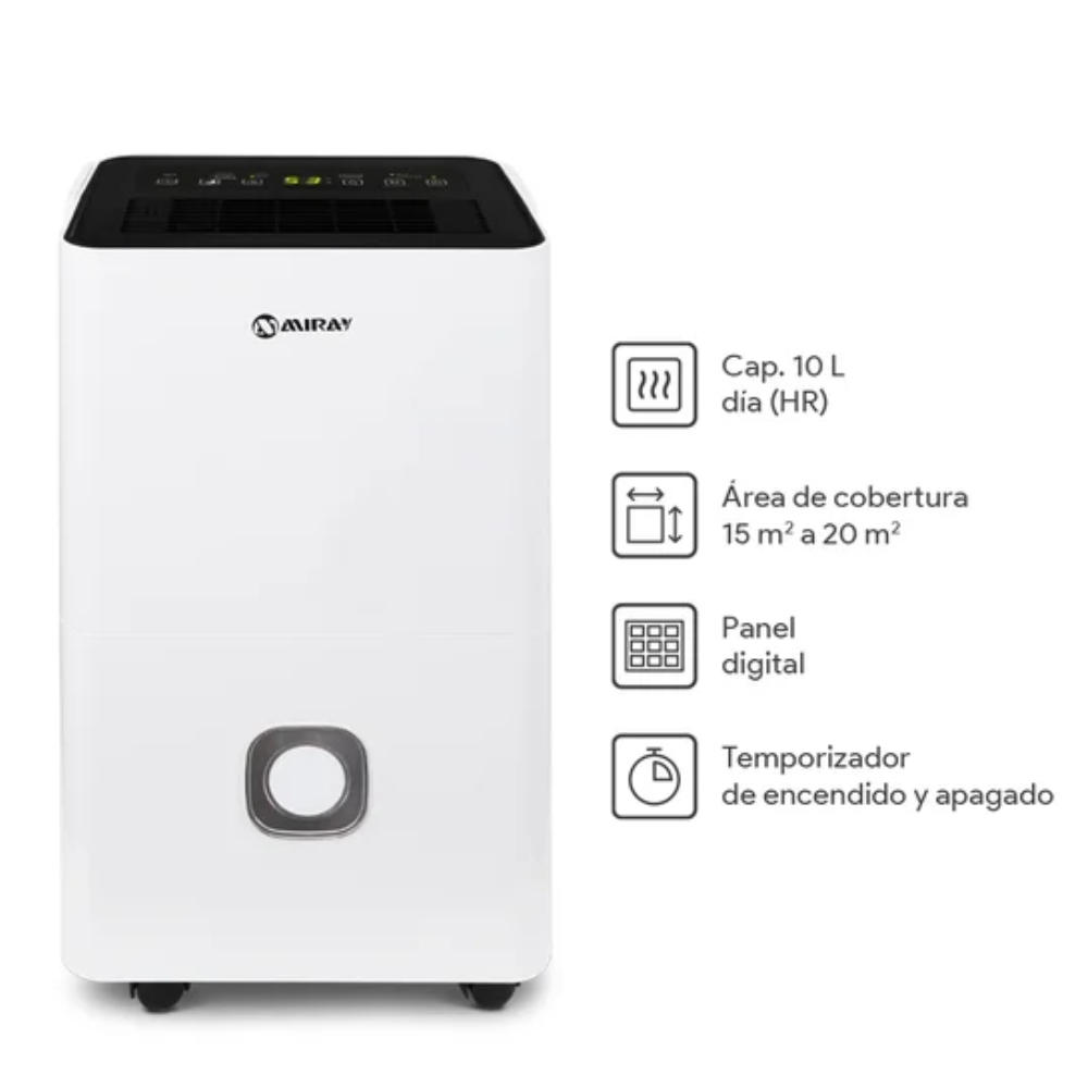 DESHUMEDECEDOR MIRAY DM-125 | 10 LITROS HASTA 20M2 DIGITAL - 2