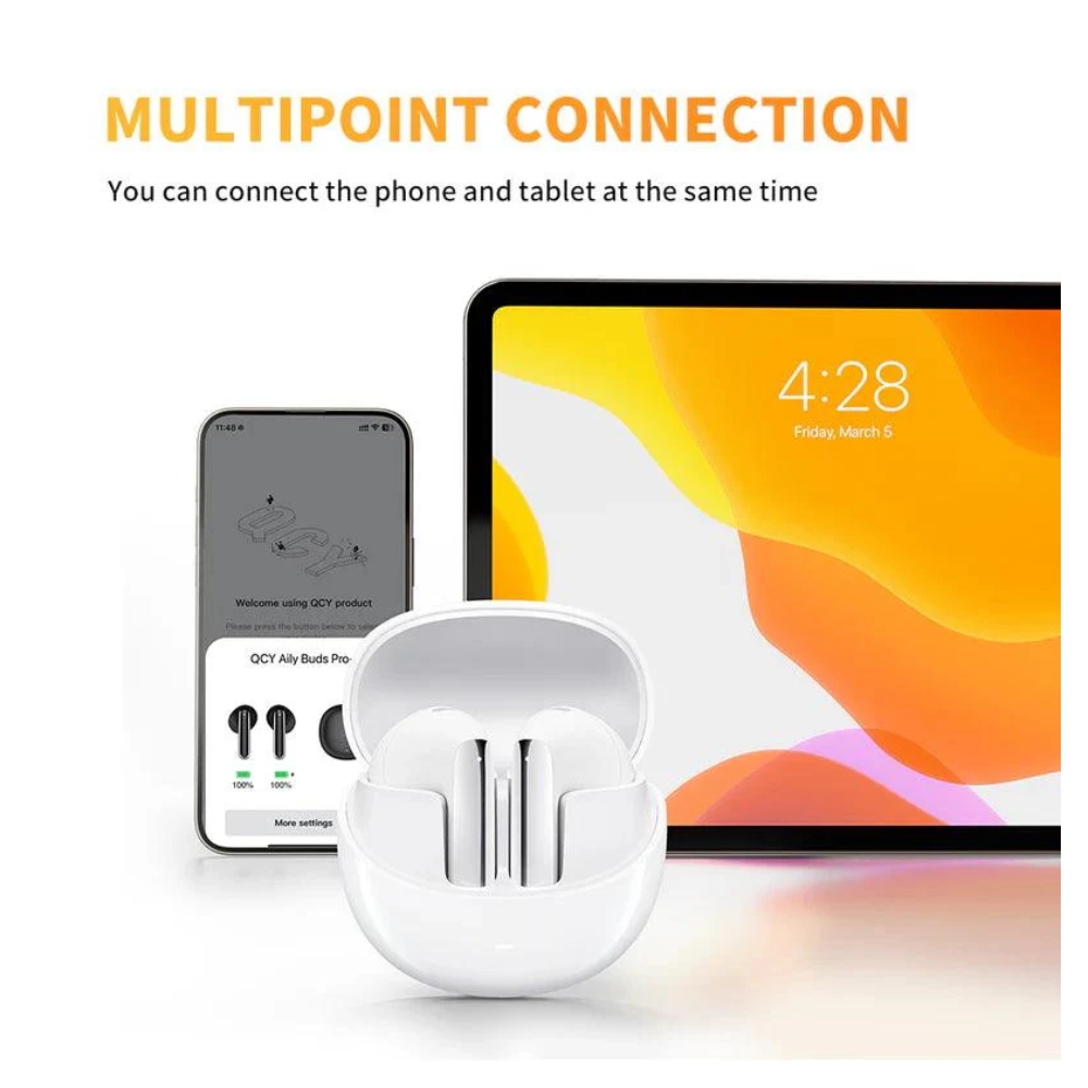 AUDÍFONO QCY AILYBUDS PRO + ANC NEGRO 28H HI-RES BLUETOOTH - 5