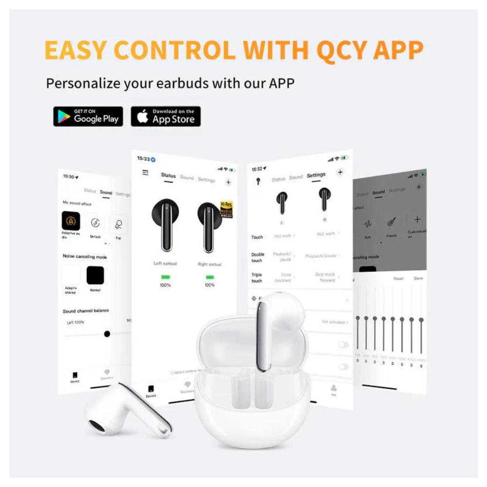 AUDÍFONO QCY AILYBUDS PRO + ANC NEGRO 28H HI-RES BLUETOOTH - 8