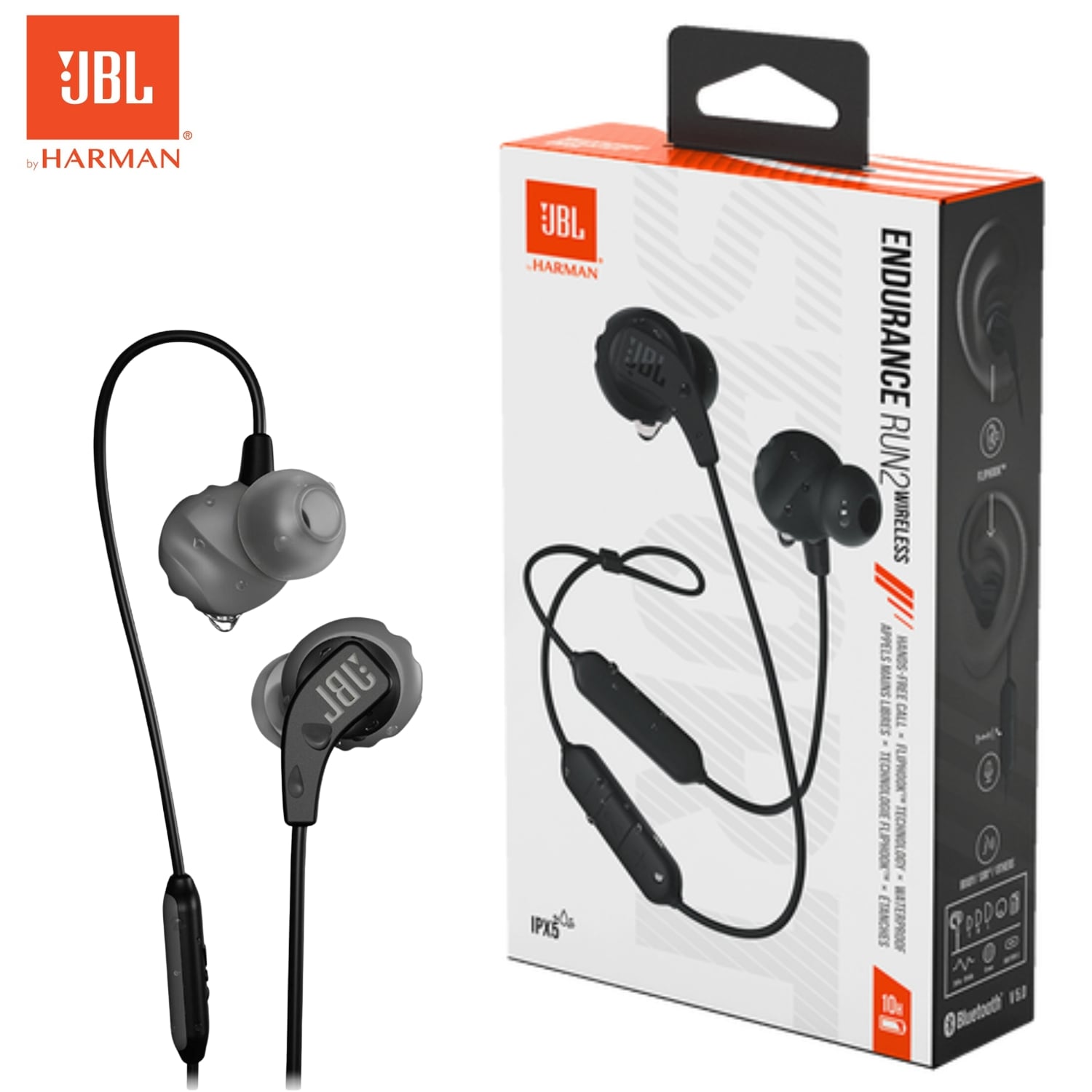 AUDIFONOS JBL ENDURANCE RUN 2 BLUETOOTH - NEGRO - 1