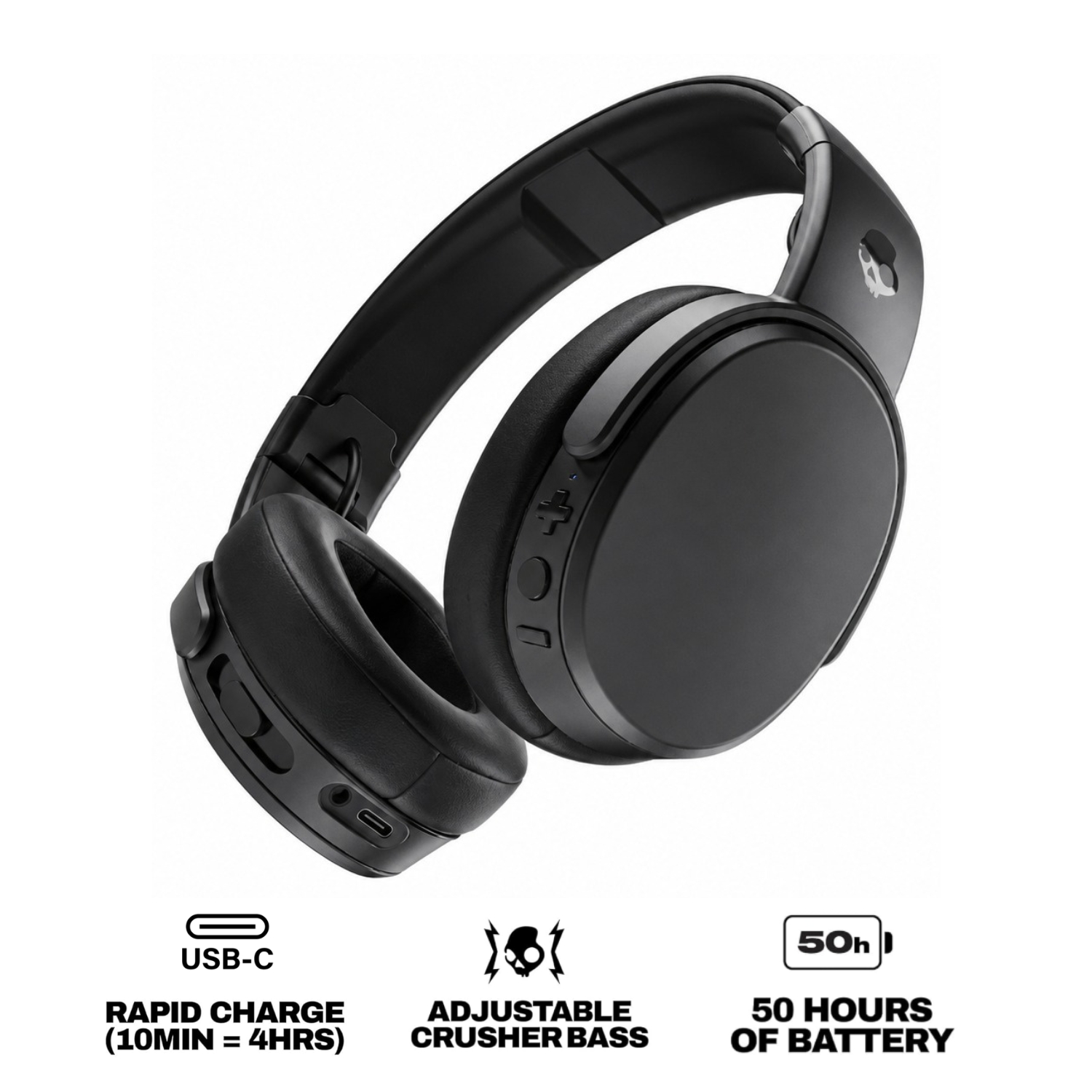 AUDÍFONO SKULLCANDY CRUSHER WIRELESS OVER EAR 50 HORAS TIPO-C - 9