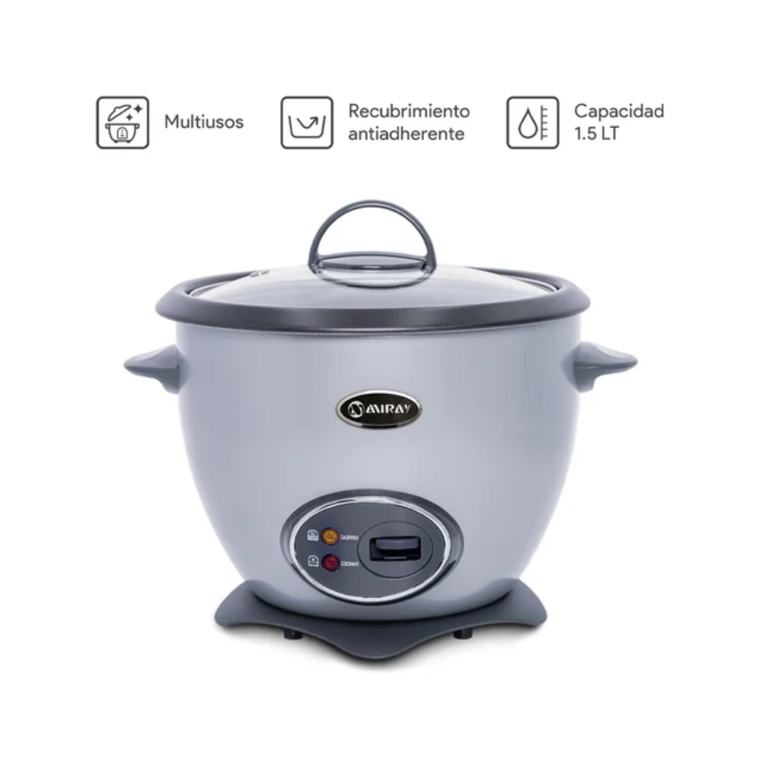 COMBO MIRAY OLLA ARROCERA GRIS 1.5L + LICUADORA 1.5L + HORNO MICROONDAS 20L - 3