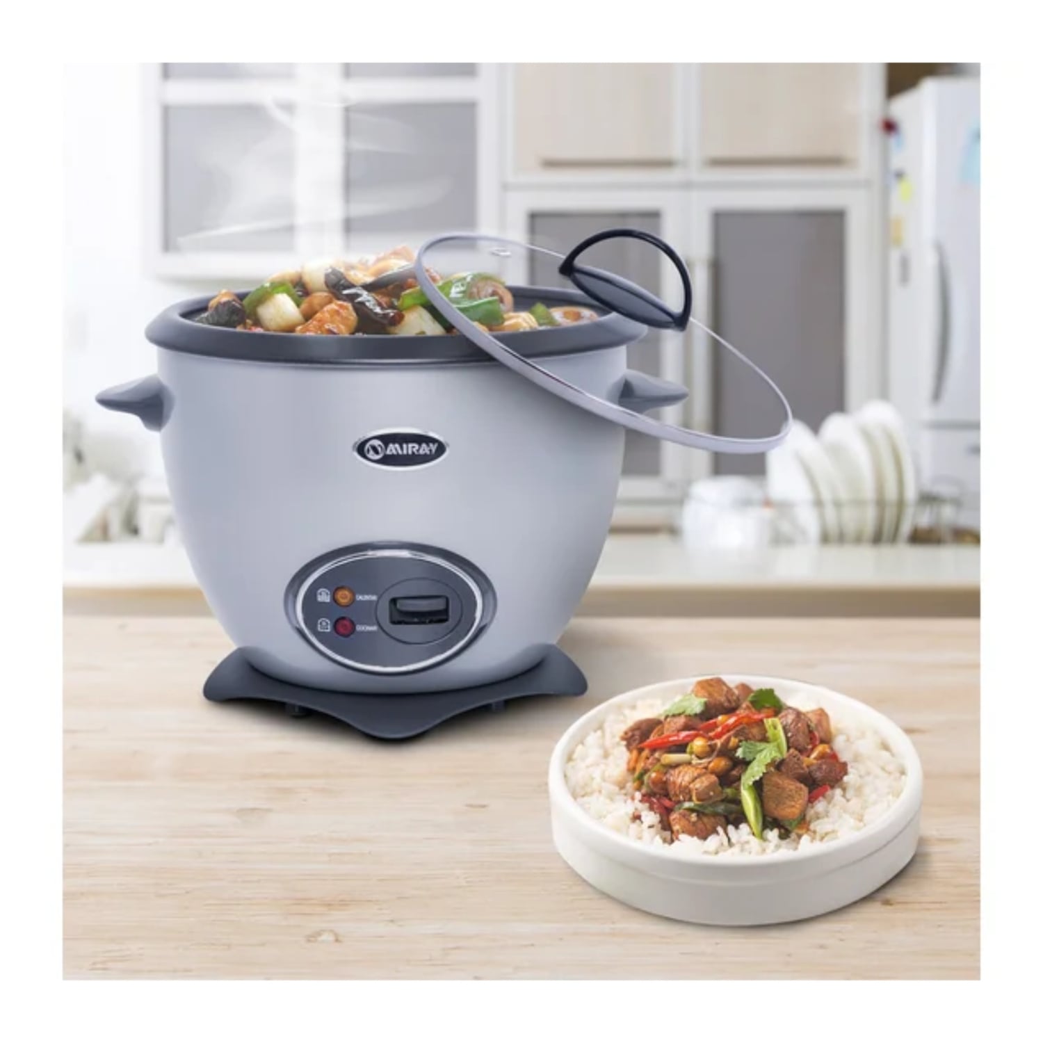 COMBO MIRAY OLLA ARROCERA GRIS 1.5L + LICUADORA 1.5L + HORNO MICROONDAS 20L - 6