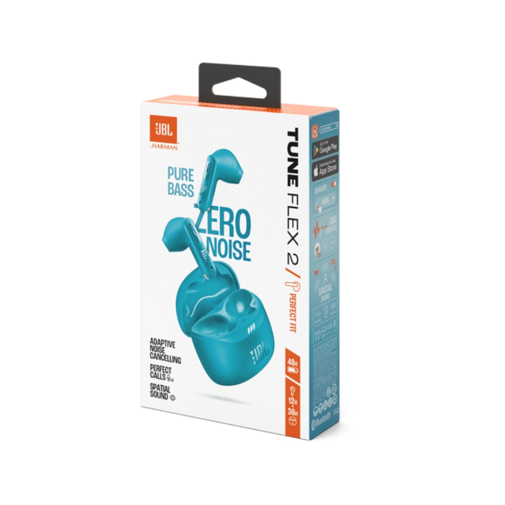 AUDÍFONO JBL TUNE FLEX 2 CANCELACIÓN DE RUIDO 48 HORAS IP68 TURQUEZA - 9