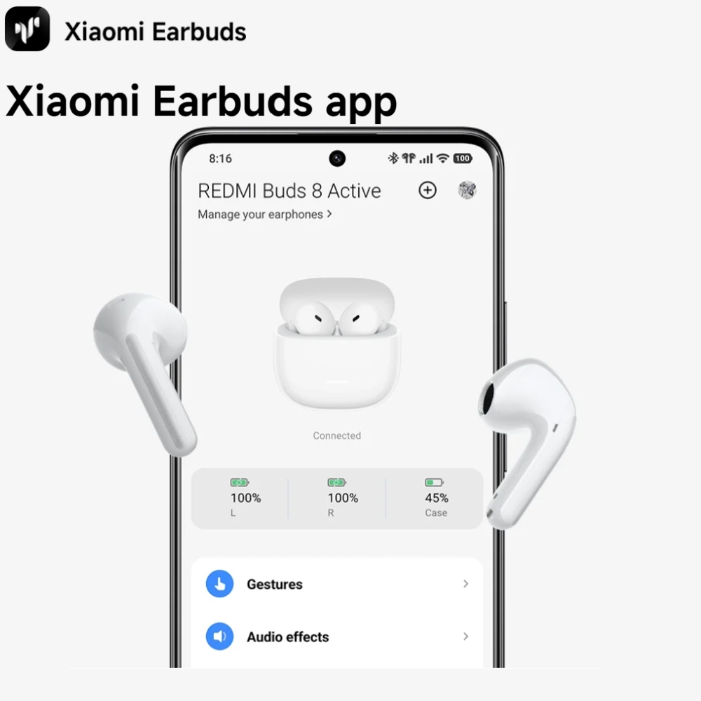 AUDÍFONO XIAOMI REDMI BUDS 8 ACTIVE 37H BLUETOOTH 5.4 - 8